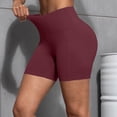 thumbnail image 3 of Xdegoge Biker Shorts for Women Tummy Control Stretchy High Waisted Pull on Yoga Shorts Mid Thigh Fitted Compression Biker Shorts Athletic Workout Running Legging Biker Shorts Wear, 3 of 8