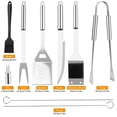 thumbnail image 4 of 15 Pcs Stainless Steel Grill Utensils Set, BBQ Tools Set with Storage Bag Grilling Accessories for Outdoor Cooking, 4 of 11