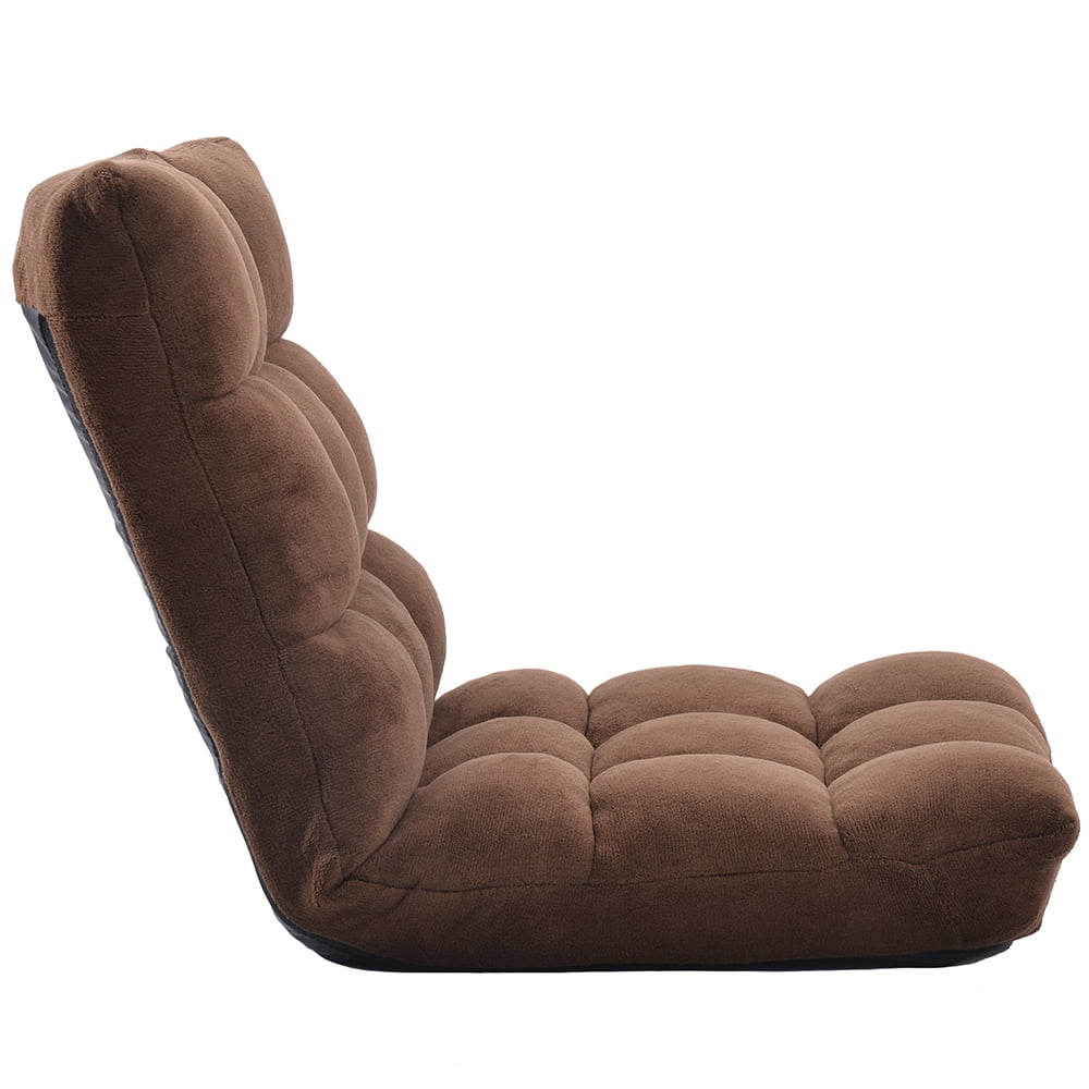 Kepooman Fabric Folding Lazy Sofa Chair, Adjustable Floor Sofa Chair, Lazy Gaming Sofa Chair, Brown Kepooman Fabric Folding Lazy Sofa Chair, Adjustable Floor Sofa Chair, Lazy Gaming Sofa Chair, Brown