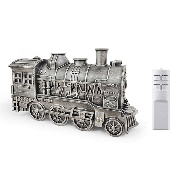 300ML Train Aroma Diffuser Humidifier with Remote, Timer, LED Lights and 2 Mist Modes, Silver