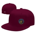 thumbnail image 4 of DouZhe Flat Brim Cap Snapback Hat, Wisconsin State Emblem Prints Adjustable Red Adult Baseball Cap, 4 of 6