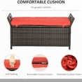 thumbnail image 5 of Outdoor Storage Furniture | 27-Gallon Bench for Outdoor Areas | Weatherproof PE Rattan | Flip-Up Seat for Access, 5 of 5