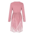 thumbnail image 4 of Edvintorg Fall Dresses for Women Fashion Printed Crew Neck Casual Dress Long Sleeve Loose Midi Dress Womans Clothes S-2XL Pink, 4 of 7