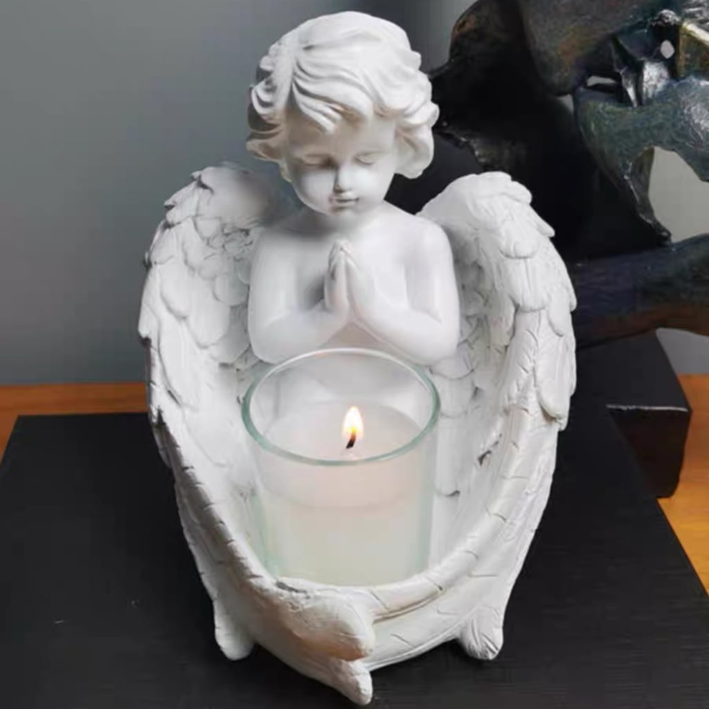 WINDLAND Silicone Candle Holder Mould Candlestick Molds Angel Boy Shape Silicone Material
