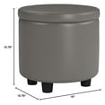 thumbnail image 3 of Designs4Comfort Round Accent Storage Ottoman with Reversible Tray Lid, 3 of 9