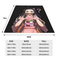 thumbnail image 3 of Manta de franela suave y cálida de Demon Slayer Nezuko para dormitorio, sala de estar, dormitorio durante toda la temporada, 3 of 5