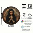 thumbnail image 3 of 1pc Vintage Nun Praying Round Aluminum Wall Art, 8x8 Inch Classic Metal Sign for Home, Office, Bar, Kitchen, Coffee Shop Decor, Durable & Easy to Install, Perfect for Thanksgiving & Christmas Gifts, 3 of 7