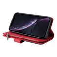 thumbnail image 3 of Compatible avec iPhone XR Étui Portefeuille avec Fentes pour Cartes en Cuir PU Fermeture Éclair Folio Rabattable, 3 of 5