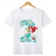 thumbnail image 5 of Camiseta de algodón con estampado de princesa sirena para niñas, ropa para niños de 1, 2, 3, 4, 5, 6, 7, 8 y 9 años, número de cumpleaños, camiseta con lazo para bebés y niños, 5 of 5
