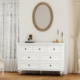 thumbnail image 2 of DSstyles French Vintage Dresser, 7 Drawers, Wood, White, for Bedroom, 2 of 9