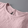thumbnail image 6 of Frwgonr Girls School T-shirts Ruffle Short Sleeve Summer Pleated Crewneck Casual Tops Tees Blouses 0-4 Years, Pink, 6 of 6