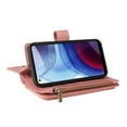 thumbnail image 6 of Wallet Case for Motorola Moto G Power 2021, Magnetic Zipper Pouch Premium PU Leather with Kickstand Wallet Flip Shockproof Phone Case Wrist Strap Card Slots Holder Pocket Moto G Power 2021,
Pink, 6 of 18