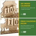 thumbnail image 5 of GOOHOCHY Decorations Wooden Calendar Ornament Christmas Calendar Travel 19.5X19X6CM, 5 of 8