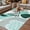 Turquoise, variant on Boho Geometric Outdoor Rug for Patio/Deck/Porch, Non-Slip Large Area Rug 4 x 6 Ft, Farmhouse Green Abstract Stripes Leaves Indoor Outdoor Rugs Washable Area Rugs, Reversible Camping Rug Carpet Runner