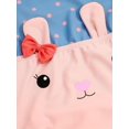 thumbnail image 2 of Cute Bunny Pattern 1PC Bathing Suits For Girls, Crop Sleeve Ruffle Cute Swimwear For Pool Beach Holidays Summer Gift, 2 of 5