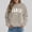Beige, variant on Oversized Sweatshirts for Women Crewneck Basic 2026 Top Long Sleeve Loose Fit Pullover Sweater Paris Print