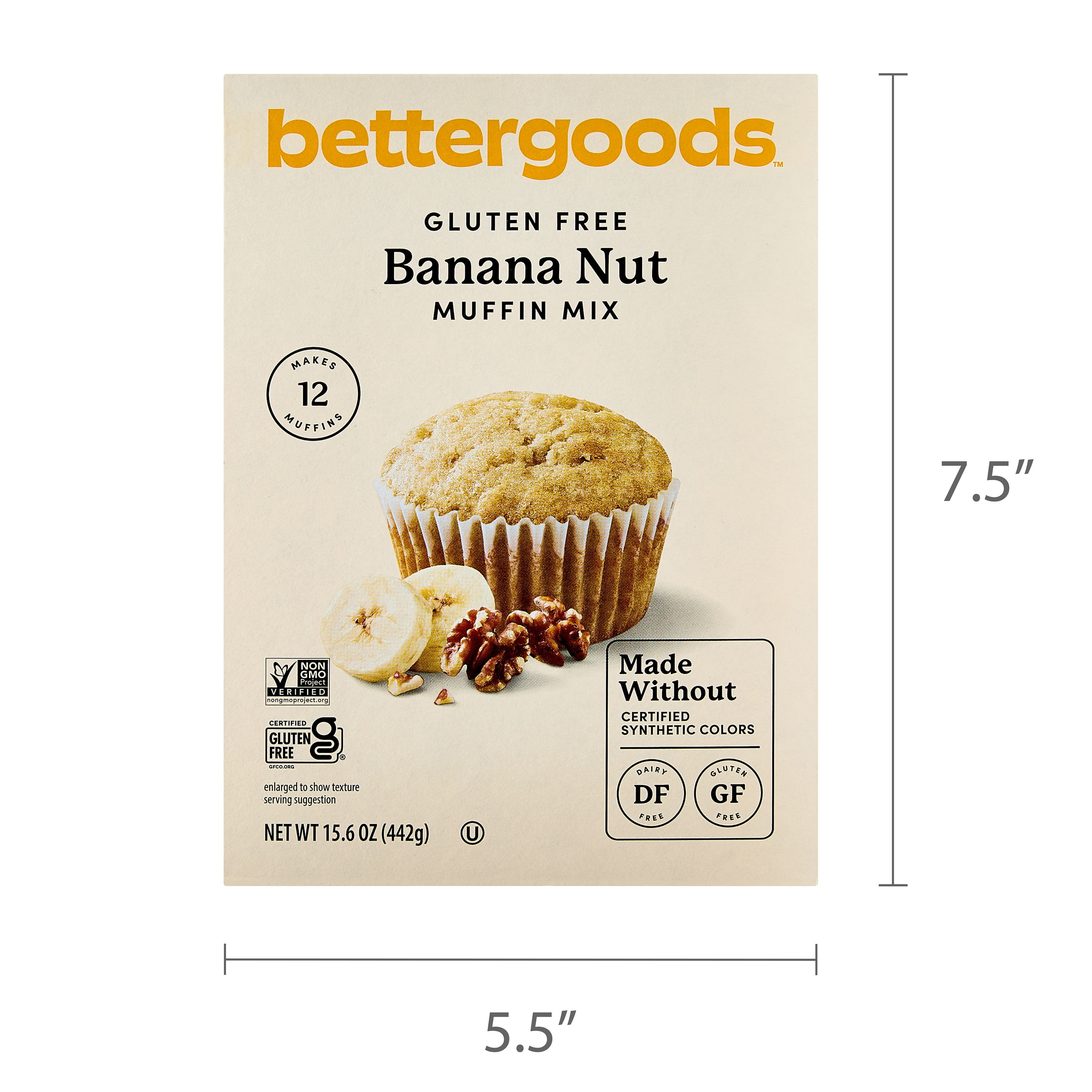 bettergoods Gluten Free Banana Nut Muffin Mix, 15.6 oz