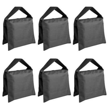 Neewer 6 Pack Black Sand Bag Photography Studio Video Stage Film Saddlebag for Light Stands Boom Arms (Best Camera For Low Light Photography 2019)