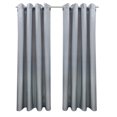 thumbnail image 2 of Seaside Indoor/Outdoor Grommet Curtain Panel - Pair each 50" x 108" in Alloy Grey, 2 of 5