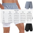 thumbnail image 4 of lcziwo Shorts for Men Big and Tall Faux Two Piece Casual Elastic Waist Beach Shorts Camping Fishing Outdoor Drawstring Work Shorts with Pockets Dark Gray L, 4 of 8