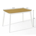 thumbnail image 5 of Castle Place Minimalist Two Tone 5-Piece Wood Dining Table Set, White, 5 of 6