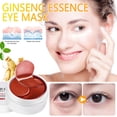 thumbnail image 4 of Parches de mascarilla para ojos de ginseng Tratamiento de ojeras Almohadillas humectantes debajo de los ojos con extracto de ginseng natural para el alivio de la fatiga ocular Cuidado hidratante, 4 of 7