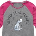 thumbnail image 3 of Disney Winnie The Pooh - Eeyore Winter Is Wonderful - Toddler & Youth Girls Raglan Graphic T-Shirt, 3 of 4