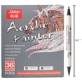 thumbnail image 5 of Htwon Acrylic Paint Markers Dual Tip Brush Pens Extra Fine Tip for Rock Painting, Stone, Ceramic, Glass, Wood, Canvas, for Kids, Adult, 36 Colors, 5 of 9