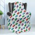 thumbnail image 4 of Cars Soft Flannel Fleece Throw Blanket, Children Baby Boy Toy Pattern with Dots Number 5 Cars for Joyous Play Time, Cozy Plush for Indoor and Outdoor Use, 60" x 80", Multicolor, by Ambesonne, 4 of 5