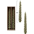 thumbnail image 4 of Bougies Coniques en Forme d'Arbre à Pointe Dorée Creative Co-Op, Evergreen, Ensemble de 2, 4 of 4