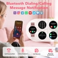 thumbnail image 2 of Smart Watch for Women, 1.27" HD Thin Face Smartwatch Compatible with iPhone/Android (Answer/Make Calls), IP68 Waterproof, 100+ Sport Modes Fitness Tracker with 2 Bands, 2 of 7