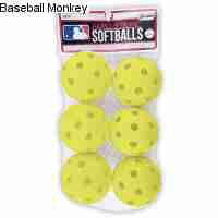 Franklin MLB 6 Pack Plastic Softballs