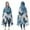 Lightblue Butterfly Sparkle, variant on Wearable Blanket,White Butterfly Orange Pattern Hooded Wearable Flannel Blanket for Adults & Teens,Winter Poncho Shawl Wrap Cape Cozy Anti-Pill,60"x80"