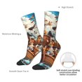 thumbnail image 4 of Fotbe Animal Filled Noahs Ark Pattern Long Socks for Men & Women – Breathable & Stretchy Compression Socks, Ideal for Running, Travel, and Everyday Wear Size 5-11, 4 of 6