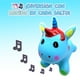 thumbnail image 2 of Brincolin Montable Inflable Musical Niños Unicornio Ecobaby Original Azul, 2 of 7