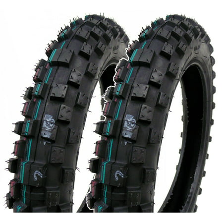 SET OF TWO: Mini Dirt Bike Tire 2.50-10 Front or Rear Tube Type Off Road Motocross (Best Off Road Dirt Bike Tire)