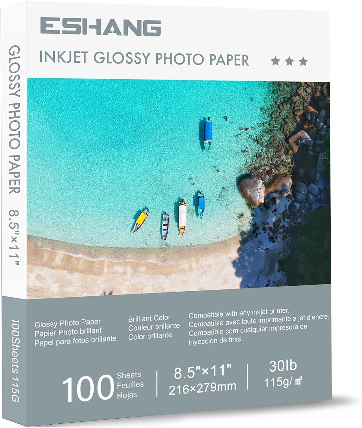 Papel Inyección Tinta Papel Fotográfico Premium Koala 200 Hojas 4x6 - Brillante, 54 Lb, Para Impresoras De Inyección De Tinta Papel Premium 54 Lb