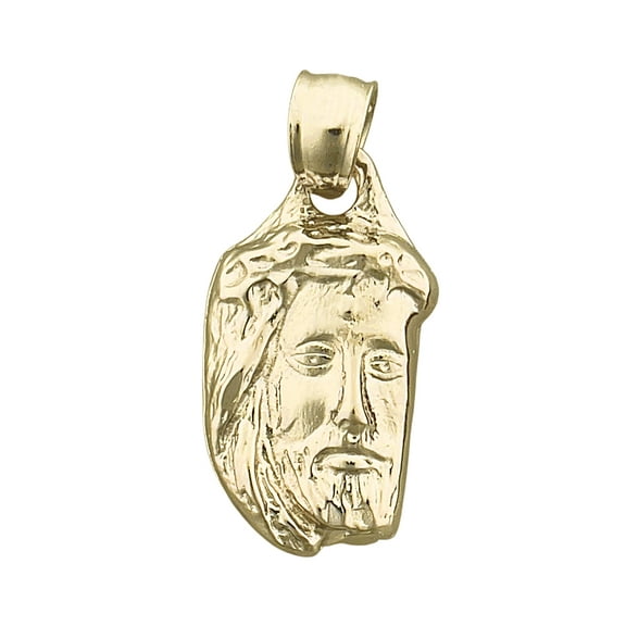 14K Gold Jesus Christ Face Charm