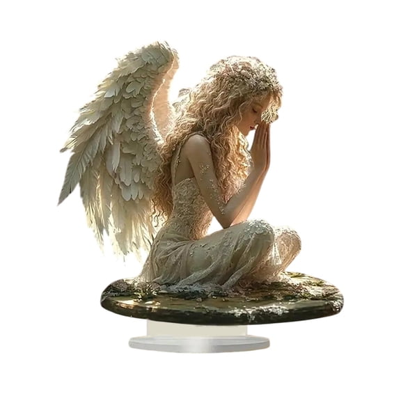 Flower Fairy Statue Figurine Ornament Butterfly Home Fairy Garden Decor 2D Flat Acrylic Bookshelf Windowsill Bonsai Landscaping Decor