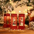 thumbnail image 2 of Plastic Snowflake Telephone Booth Festival Lighting Decoration Reusable Winter Holiday Centerpiece Red, 2 of 5