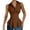 Brown Shirt, variant on Women's Trendy Waistcoat Collared Sleeveless Button Down Peplum Shirt Ruched Waist Slim Fit Pleated Hem Vest Blouse Business Casual Outfit White