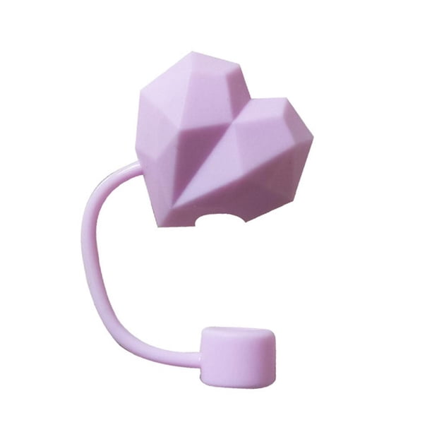 EZLIFE Tapas de silicona para pajitas, tapa para pajitas con forma de corazón en 3D para pajitas de calibre 10 mm, a prueba de polvo^ A0Q9