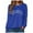 Blue, variant on Women's Oversized Sweatshirt Los Angeles California Casual Long Sleeve Raglan Shirts Cool Letter Print Pullover Tops