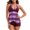 Purple, variant on OAVQHLG3B Tankini Bathing Suit for Womens Swimsuits Boyshort Trendy Multicolor Gradient Color Minimalistic Boxer Pants Sling Women's Split Swimsuit