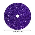 thumbnail image 3 of LanSuare Christmas Tree Skirt, 24Inch Sequin Xmas Tree Skirt, Glittering Christmas Tree Cover Skirt Mat for Holiday Christmas Tree Ornaments, Purple, 3 of 7