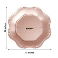 thumbnail image 3 of Efavormart 6 Pack 13" Rose Gold Acrylic Round Baroque Charger Plates Dinner Charger Plates For Weddings Events, 3 of 11
