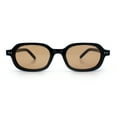 thumbnail image 4 of Hipster Narrow Oval Hustler Pop Color Lens Mid Temple Sunglasses Black - Brown, 4 of 8