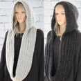 thumbnail image 6 of JULYING Women Winter Knit Hood for Infinity Scarf Windproof Shawl Wrap Earflap Neck Warm, 6 of 17