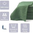 thumbnail image 3 of Linteum Textile 100% Cotton Shop Towels - Absorbent Shop Rags (50-Pack, 12x14 In., Green), 3 of 7