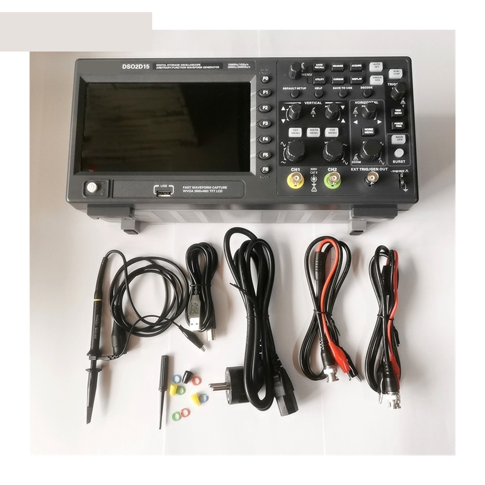 Digital Oscilloscope 2C15 2D10 2D15 2 Channels 100Mhz/150Mhz Storage USB Portable Multimeter Tester ,Professional Designed